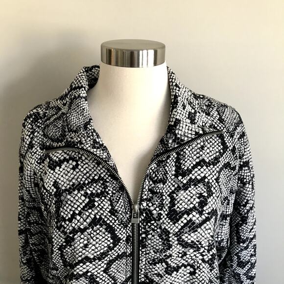 Urban Outfitters Nathan Snakeskin Animal Print Bomber Jacket XS - Picture 2 of 11